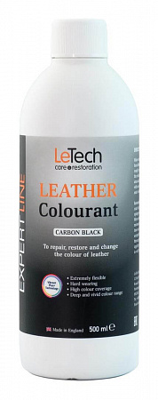 Краска для кожи (Leather Colourant) Carbon Black, Угольно-черный, 500 мл, LeTech