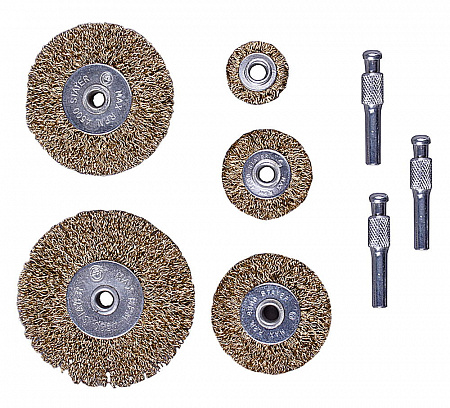 Набор щеток дисковых для дрели /25-40-55-63-78/ витая стальная проволока 5шт 3521-Н5/51405 ЗУБР