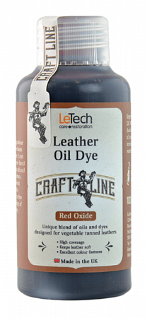 Краска для кожи масляная (Leather Oil Dye) Black, Чёрная, 50 мл, LeTech