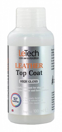 Защитный лак для кожи (Leather Top Coat) High Gloss/ 200 мл / LeTech