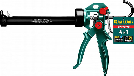 KRAFTOOL EXPERT 310 мл, cкелетный, поворотный, усиленный пистолет для герметика 4-в-1