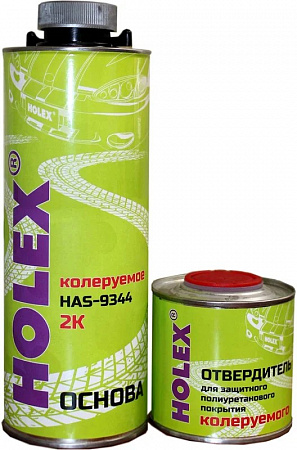 Покрытие защитное Holex 2К (4:1) Черное 0,8л+отверд 0,2л компл 