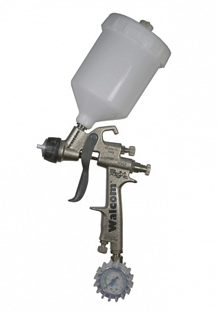 Краскопульт SLIM X-LIGHT S HVLP, сопло 1,3 мм, верхний бачок 0,68л, WALCOM