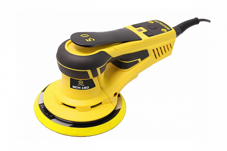 SCH-02-150-5.0 шлиф. машинка ручная 220V/50Hz, 350W, без мешка для пыли, с магнитным тормозом подошвы, эксцентрик 2,5 мм