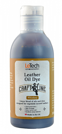 Краска для кожи масляная (Leather Oil Dye) Black, Чёрная, 50 мл, LeTech