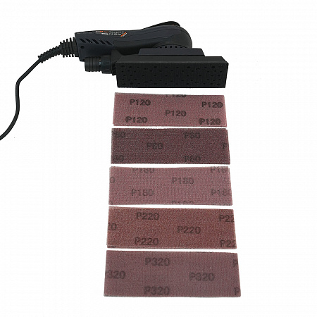 Шлифовальная машинка, плоскошлифовальная машинка с ходом эксцентрика 3 мм и подошвой 70х198 мм, MAXXT R7307