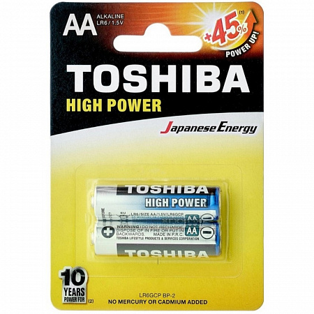 Элем.питан. TOSHIBA, питания АА., LR6 / 2шт в блистере / поштучно
