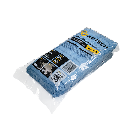 PROFI-MICROFASERTUCH BLAU Микрофибра салфетка 40*40 см, голубая, 400гр, комплект 10шт. Au-241/10