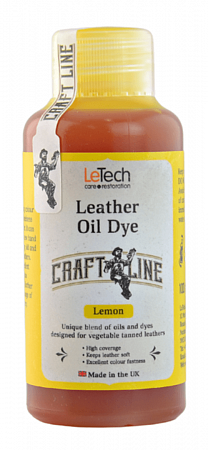 Краска для кожи масляная (Leather Oil Dye) Black, Чёрная, 50 мл, LeTech
