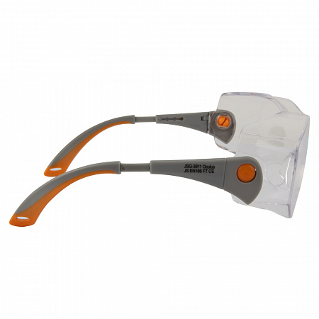 Очки защитные открытого типа,  с бок. защитой и рег-кой, прозрач. линзы, Oculus, JetaPro