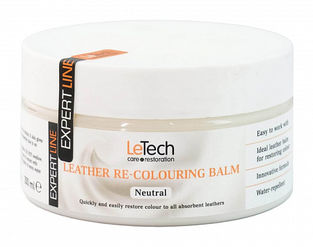 Бальзам для восстановления цвета кожи  (Leather Re-Colouring Balm) Neutral/ 200 мл / LeTech
