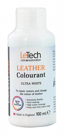 Краска для кожи (Leather Colourant) Ultra White / 500 мл / LeTech