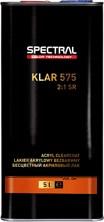 Лак MS акриловый 2К (2+1) 5л Klar 575 SR, 2х слойный, SPECTRAL