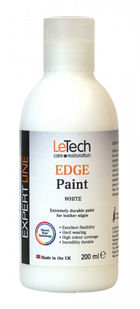 Краска для уреза кожи (Leather Edge Paint) White / 100 мл / LeTech