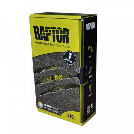 Покрытие защитное повышенной прочности 2К RAPTOR Колеруемое 4шт*711мл+отверд 948л компл U-POL   