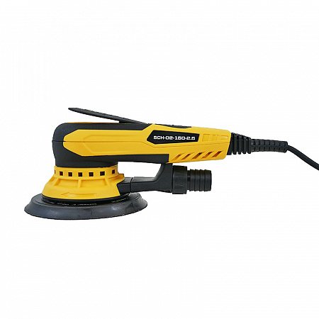 SCH-02-150-2.5 шлиф. машинка ручная 220V/50Hz, 350W, без мешка для пыли, с магнитным тормозом подошвы, эксцентрик 2,5 мм