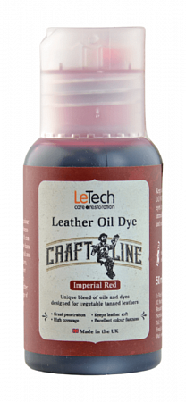 Краска для кожи масляная (Leather Oil Dye) Black, Чёрная, 50 мл, LeTech