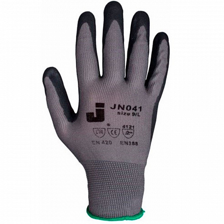 Перчатки защитные с пенонитриловым покрытием,серые М JN041 JETAPRO