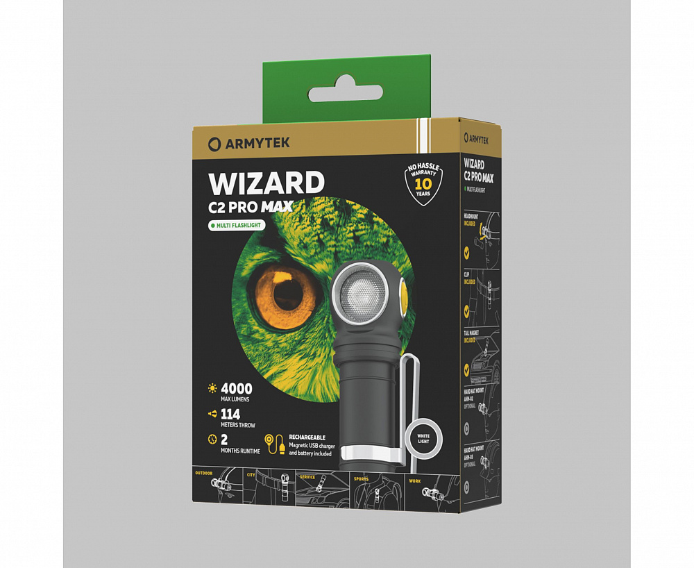 Фонарь Armytek Wizard C2 Pro Max Теплый