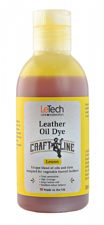 Краска для кожи масляная (Leather Oil Dye) Black, Чёрная, 50 мл, LeTech