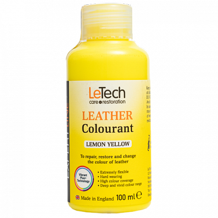 Краска для кожи (Leather Colourant) Lemon Yellow, Лимонно-желтый, 500 мл, LeTech