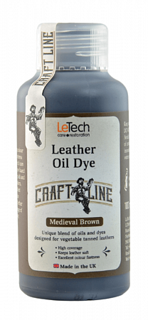 Краска для кожи масляная (Leather Oil Dye) Black, Чёрная, 50 мл, LeTech