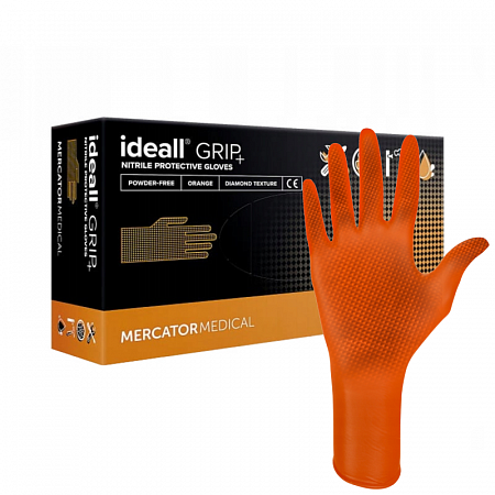 Перчатки нитриловые IDEALL GRIP+ повышенной стойкости, размер L