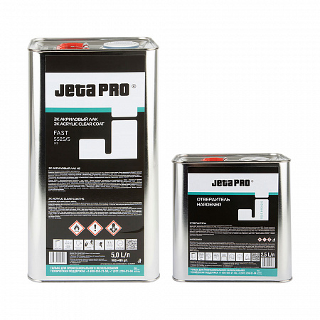Лак акриловый HS, 2+1, FAST, 5л + 2,5л компл, JETAPRO