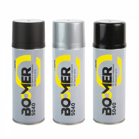 Эмаль чёрная матовая аэрозоль 400 мл BOOMER