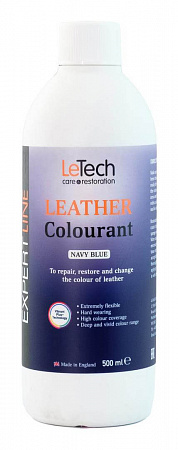 Краска для кожи (Leather Colourant) Navy Blue, Темно-синий, 500 мл, LeTech