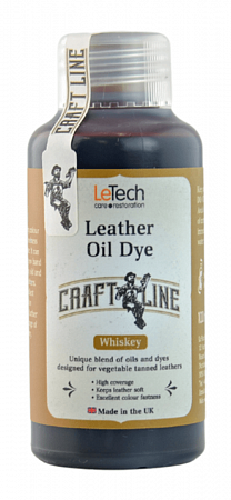 Краска для кожи масляная (Leather Oil Dye) Black, Чёрная, 50 мл, LeTech