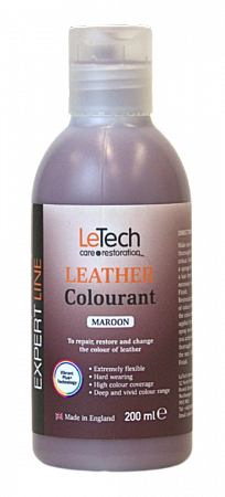Краска для кожи (Leather Colourant) Maroon  / 100 мл / LeTech