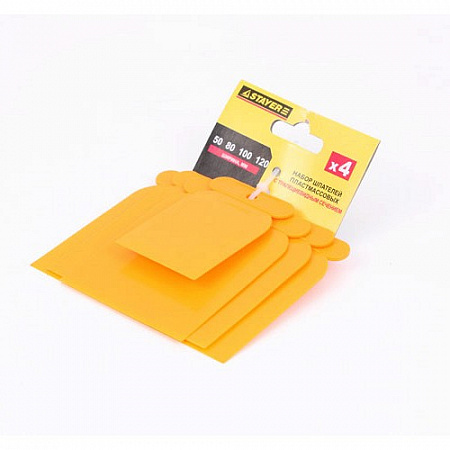 Шпатель пластиковый 4 шт набор 50,80,100,120мм Япончик STAYER