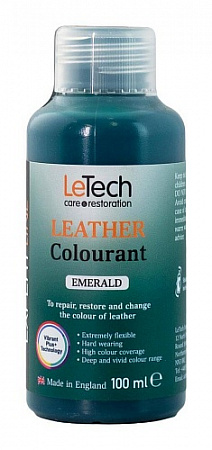Краска для кожи (Leather Colourant) Emerald / 100 мл / LeTech