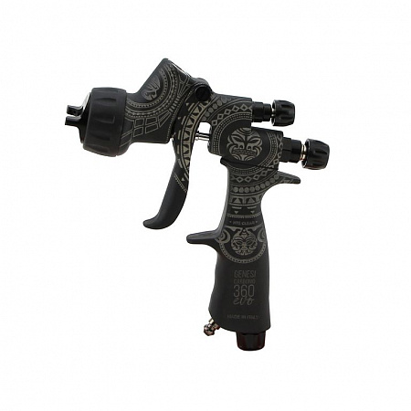 Краскопульт Genesi CARBONIO 360 EVO HALO/HTE BASE, с рисунком, сопло 1,3 мм, верхний бачок 0,68л, лимитированная серия