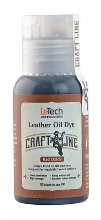 Краска для кожи масляная (Leather Oil Dye) Black, Чёрная, 50 мл, LeTech