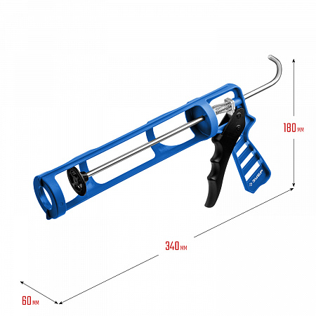 Пистолет ЗУБР, ручной для герметика, антикапельная система, Профессионал 