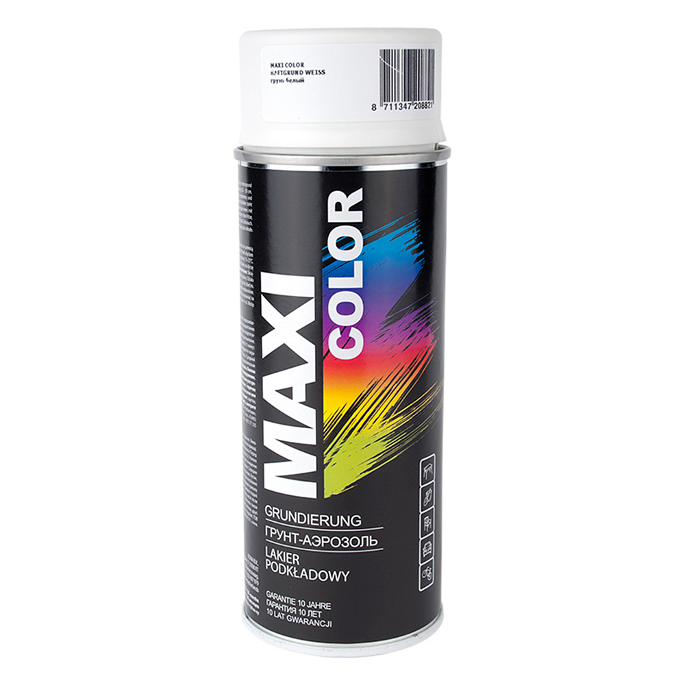 Грунт Белый 400мл аэрозоль MAXI COLOR