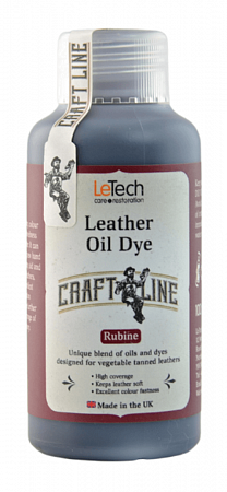 Краска для кожи масляная (Leather Oil Dye) Black, Чёрная, 50 мл, LeTech
