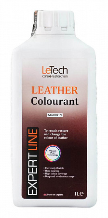 Краска для кожи (Leather Colourant) Maroon  / 100 мл / LeTech