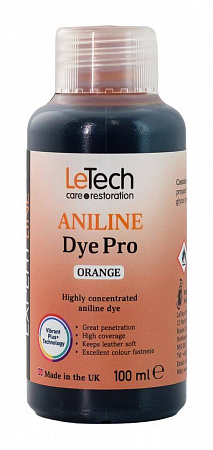 Анилиновый краситель для кожи (Leather Aniline Dye Pro) Black, Чёрный, 100 мл, LeTech