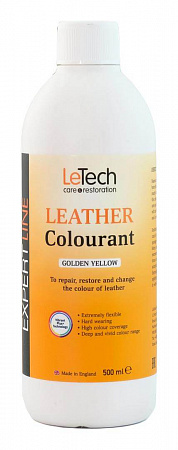 Краска для кожи (Leather Colourant) Golden Yellow, Жёлто-золотой, 500 мл, LeTech