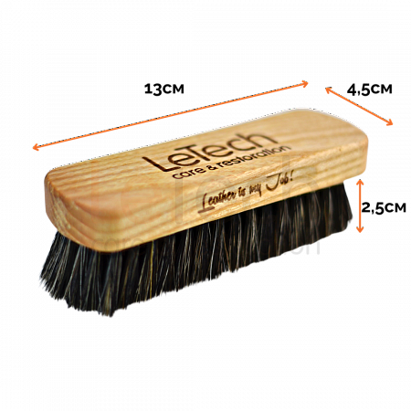 Щетка для чистки кожи с коровьим ворсом Premium (Leather Cow Hair Brush Premium) / Le Tech