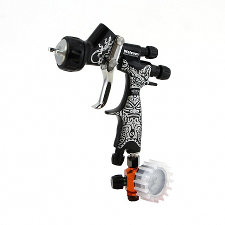 Краскопульт Genesi ALLUMINIO HALO/HTE BASE, с рисунком, сопло 1,3 мм, верхний бачок 0,68л, лимитированная серия