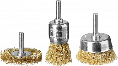 Набор щеток дисковых для дрели 3шт/24-50-50мм/ 3530-Н3 Зубр