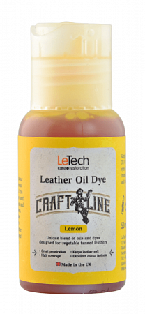 Краска для кожи масляная (Leather Oil Dye) Black, Чёрная, 50 мл, LeTech