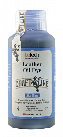 Краска для кожи масляная (Leather Oil Dye) Black, Чёрная, 50 мл, LeTech