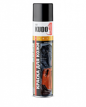Эмаль для гладкой кожи Черная 400мл аэрозоль KUDO