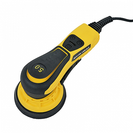 SCH-02-125-5.0 шлиф. машинка ручная 220V/50Hz, 350W, без мешка для пыли, с магнитным тормозом подошвы, эксцентрик 2,5 мм