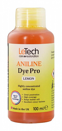 Анилиновый краситель для кожи (Leather Aniline Dye Pro) Black, Чёрный, 100 мл, LeTech
